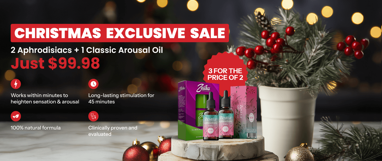 Christmas Sale Bundle:  2 Aphrodisiacs  + 1 Classic Arousal Oil +  – 3 for the Price of 2!